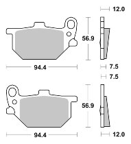 SBS Bremsbelag Street Ceramic