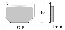 SBS Bremsbelag Street Ceramic