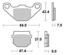 SBS Bremsbelag Quad Sinter