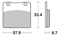 SBS Bremsbelag Street Ceramic