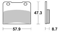 SBS Bremsbelag Street Ceramic