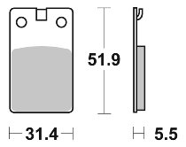 SBS Bremsbelag Street Ceramic