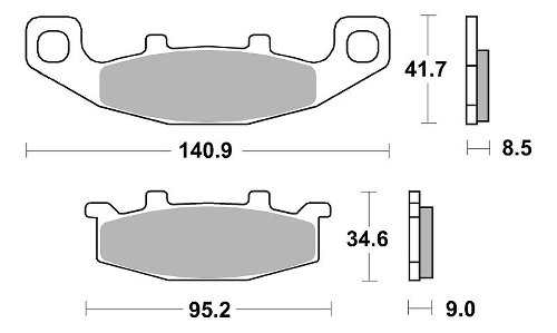 SBS Bremsbelag Street Ceramic