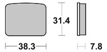 SBS Bremsbelag Street Ceramic