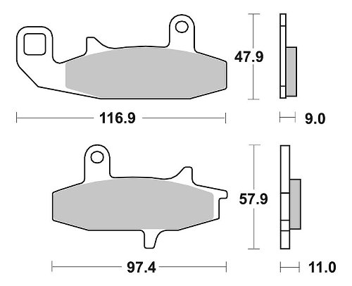 SBS Bremsbelag Street Ceramic