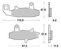 SBS Bremsbelag Street Ceramic