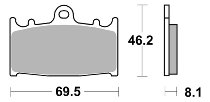 SBS Brake pad kit road racing dual carbon