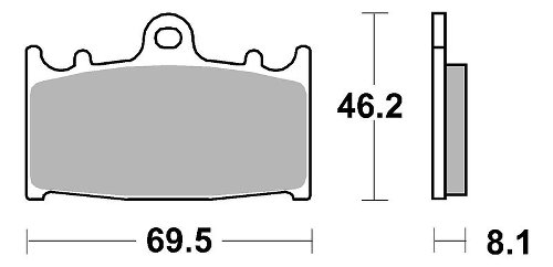 SBS Brake pad kit street ceramic