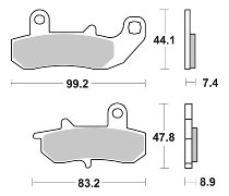 SBS Bremsbelag Street Ceramic