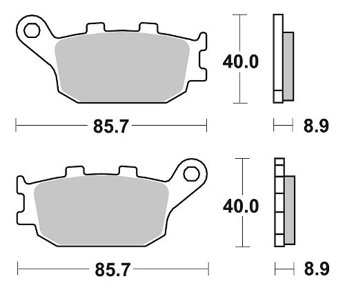 SBS Brake pad kit road racing carbon tech