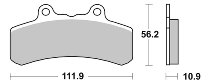 SBS Brake pad kit road racing carbon tech