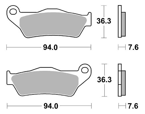 SBS Brake pad kit street sinter