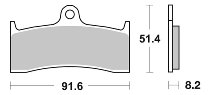 SBS Bremsbelag Road Racing Dual Carbon