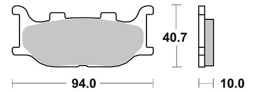 SBS Brake pad kit street ceramic