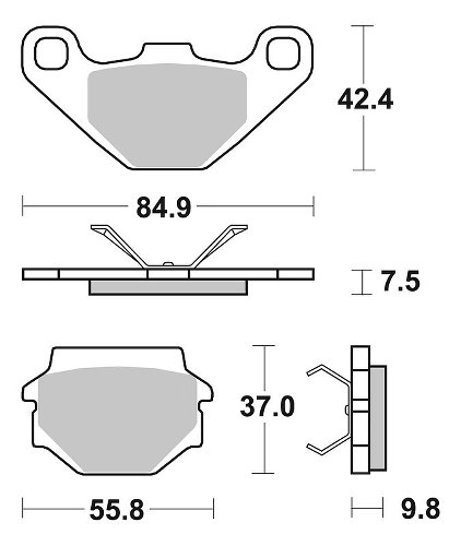 SBS Bremsbelag Street Ceramic