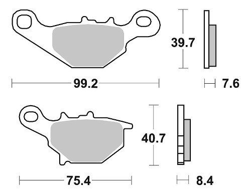 SBS Bremsbelag Offroad Sinter