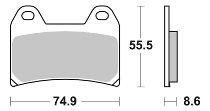 SBS Brake pad kit street sinter