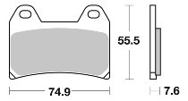 SBS Bremsbelag Street Ceramic