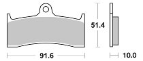 SBS Bremsbelag Road Racing Dual Carbon