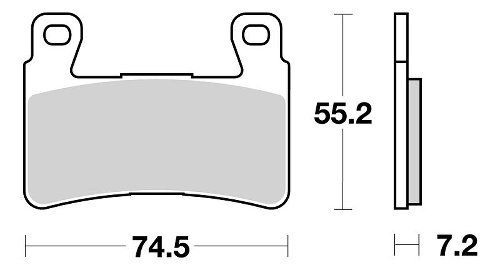 SBS Brake pad kit road racing dual carbon