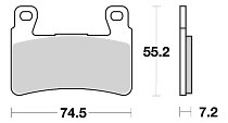 SBS Brake pad kit road racing dual carbon