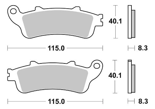 SBS Brake pad kit street sinter