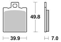 SBS Bremsbelag Street Ceramic