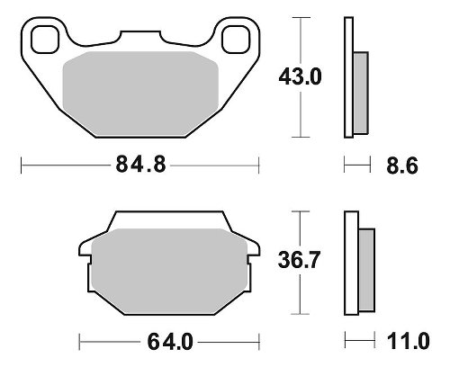 SBS Bremsbelag Street Ceramic