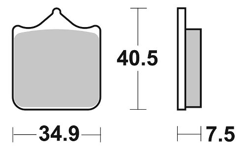 SBS Brake pad kit street sinter