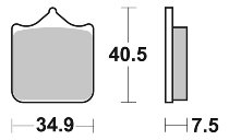 SBS Brake pad kit street sinter