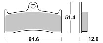 SBS Bremsbelag Road Racing Dual Carbon