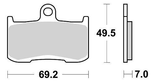 SBS Brake pad kit road racing dual carbon