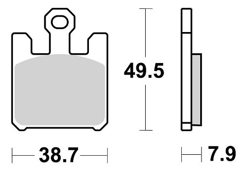 SBS Brake pad kit road racing dual carbon