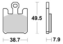 SBS Brake pad kit road racing dual carbon