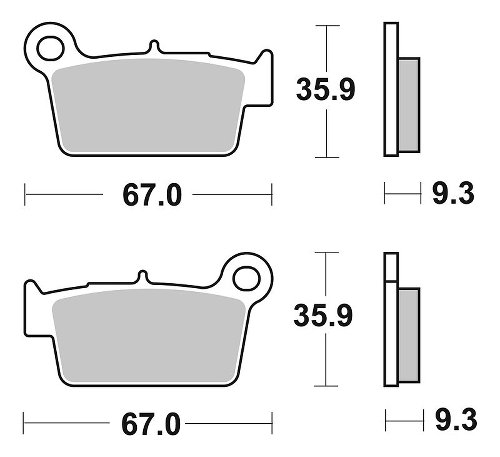 SBS Brake pad kit offroad racing sinter