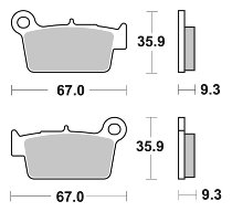 SBS Brake pad kit offroad racing sinter