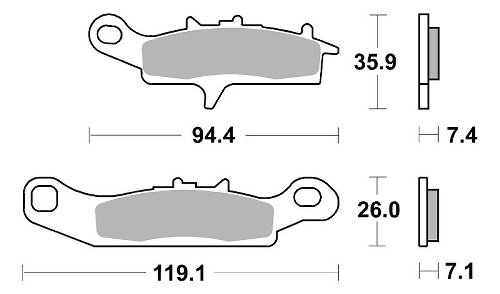 SBS Bremsbelag Offroad Racing Sinter