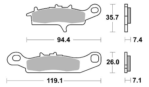 SBS Bremsbelag Offroad Racing Sinter