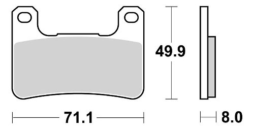 SBS Brake pad kit road racing dual carbon