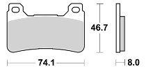 SBS Brake pad kit road racing dual carbon