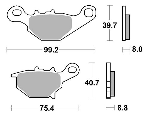 SBS Bremsbelag Offroad Racing Sinter