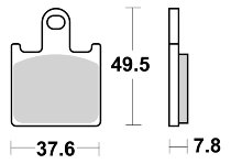 SBS Brake pad kit road racing dual carbon