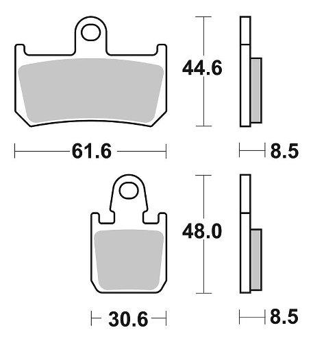 SBS Brake pad kit road racing dual carbon