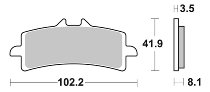 SBS Brake pad kit road racing dual carbon