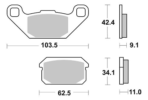 SBS Bremsbelag Offroad Sinter