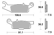 SBS Bremsbelag Offroad Sinter