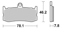 SBS Brake pad kit road racing dual carbon