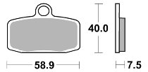 SBS Brake pad kit offroad racing sinter