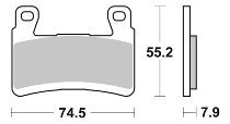 SBS Brake pad kit road racing dual carbon