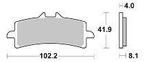 SBS Brake pad kit road racing sinter